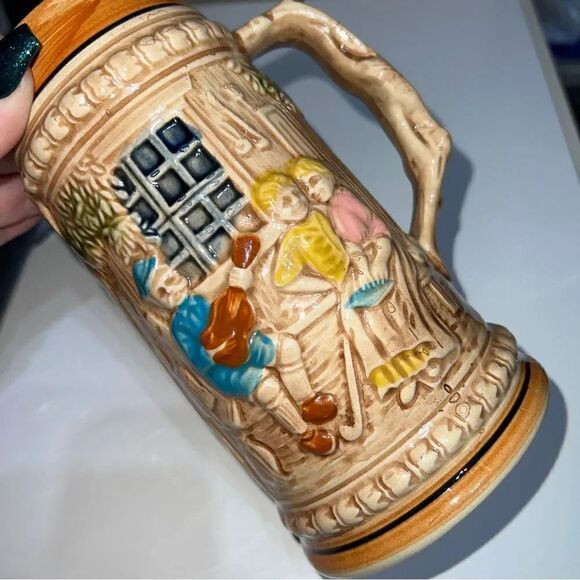 Trimont‎ Ware Vintage Beer Stein Mug Made in Japan German Writing Guitar - Picture 2 of 7